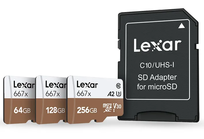 Karta pamięci Lexar Professional microSDXC 256GB 667X UHS-I A2 (100 MB/s) + Adapter SD